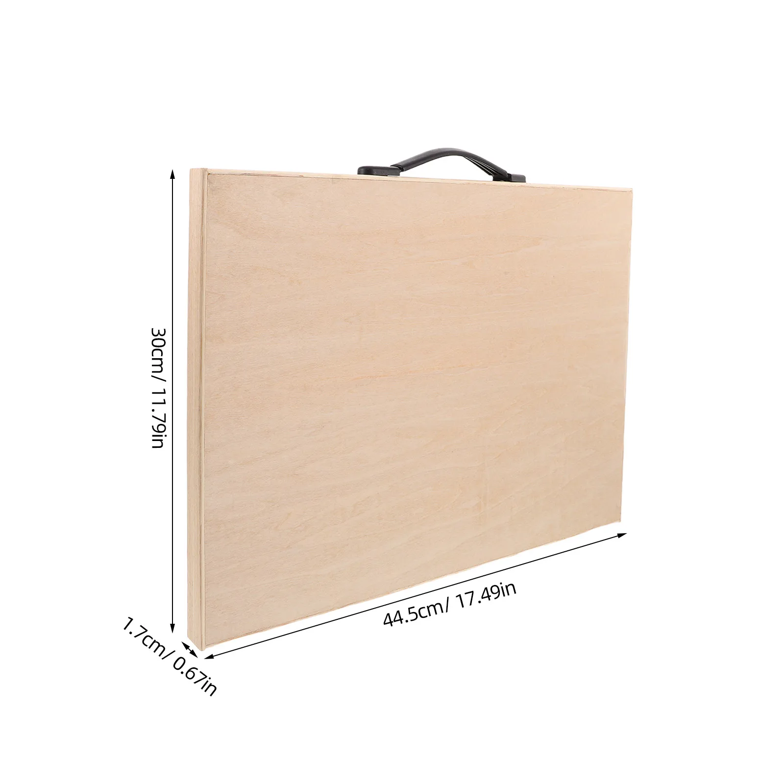 Portable Solid Wood Drawing Board 17.4x11.7x0.6 Inch Smooth Surface for Ideal Travel Sketching Tool Students Artists