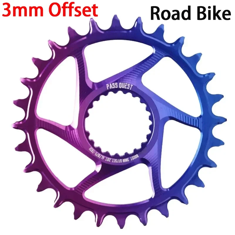 3mm Offset Colorful Bicycle Chainring 28-38T Wide Narrow Chain weel for Shimano Install directly Crank XT M7100 M8100 M9100