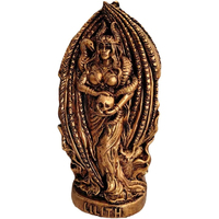 Lilith Resin Statue - Gothic Lilith sculpture, suitable for altar and tabletop decoration, inspired by Norse mythology (gold)