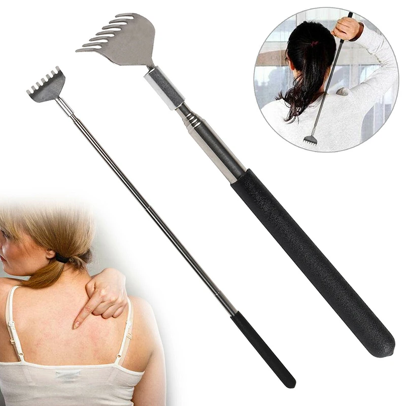 1PC Adjustable Back Scratcher Steel Back Massage Telescopic Anti Itch Claw Massager Back Massage For Elders Tickle Massage Stick