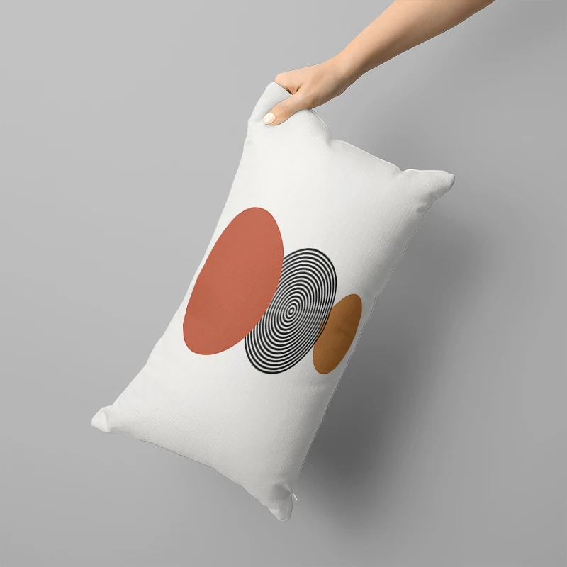 Simple geometric pattern long pillowcase 50x70 room sofa nap long hug pillowcase 40x60cm home decoration