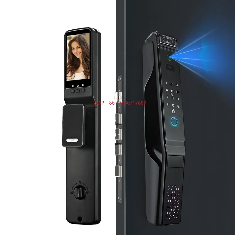 

Smart Digital Intelligent Lock for Wood Door Fingerprint & 3D Face Recognition WiFi Network Compatible