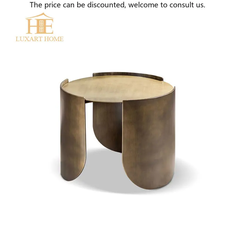 

Luxury Round Coffee Table With Natural Marble Top Stainless Steel Center Convertible Modern Design Factory Wholesale Metal Base
