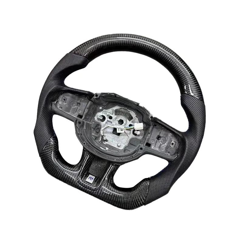 

Car Interior Accessories Carbon Fiber Steering Wheel Covered with Black Perforated Leather for Volvo S40 S60 S90 XC60 XC90