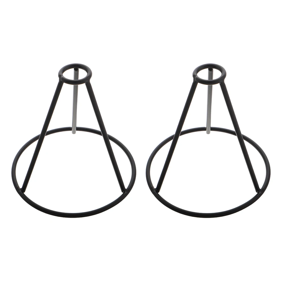 

2pcs Hydroponic Fixtures Durable Triangular Double Ring Stand Avocado Seed Vase Holder Metal Planter StandsPropagation Station