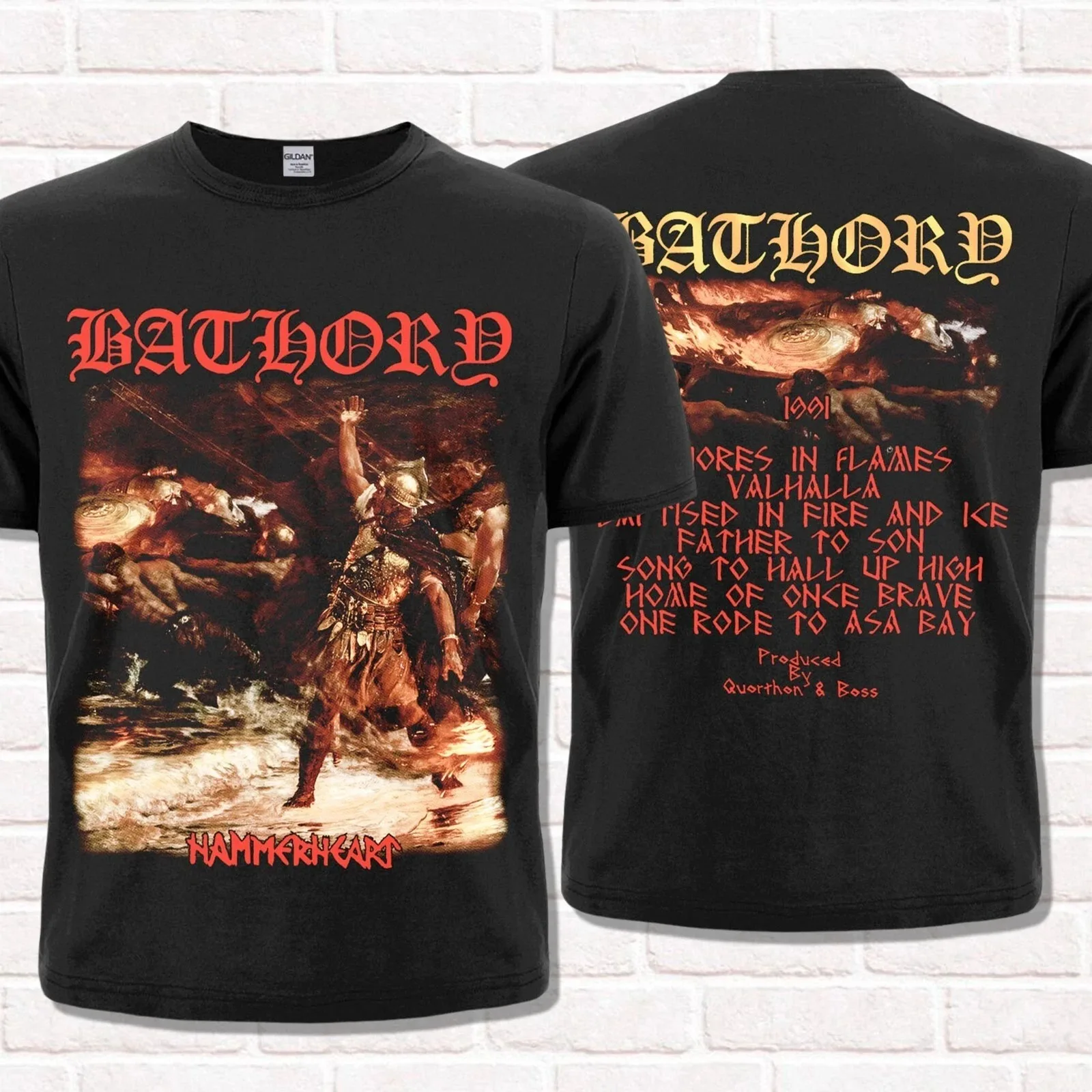 Camiseta con estampado gráfico de banda de metal negra Bathory para hombre y mujer, ropa de calle informal, estilo Hip Hop, nueva moda, camiseta informal Harajuku de gran tamaño