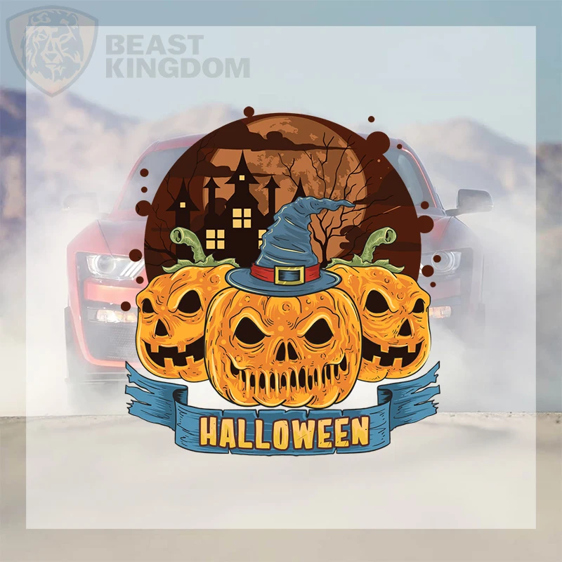 Car Stickers Pumpkin Playful Vinyl Decal Waterproof Die Cut for Vehicle Exterior Fender Tumbler Auto Decor