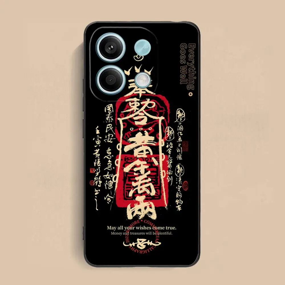 الصينية محظوظ الغنية قضية الهاتف المحمول ل Xiaomi Redmi 15 14 13 12 A5 3 2 1 C زائد 4G 5G غطاء الطباعة الملونة غطاء جميل