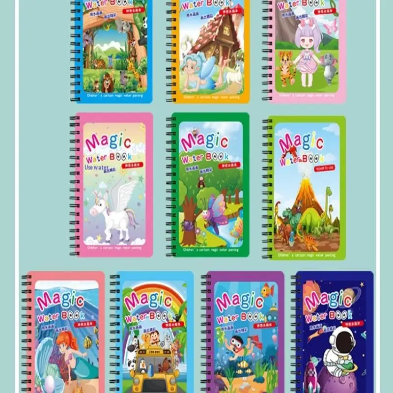 1 книга + 1 ручка, многоразовая книжка-раскраска, книга для рисования водой, сенсорная головоломка для раннего образования, игрушки для рисования