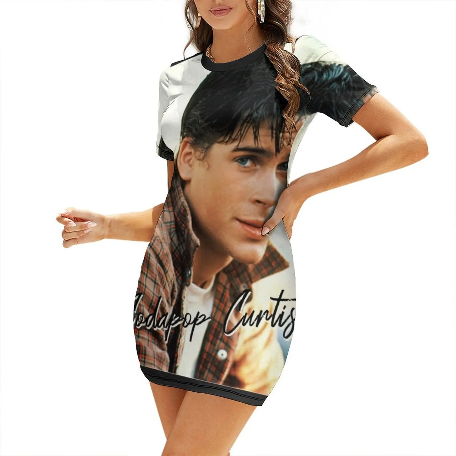

Sodapop Curtis The Outsiders 80s movie Classic T-Shirt Short Sleeved Dress chic and elegant woman dress Casual dresses