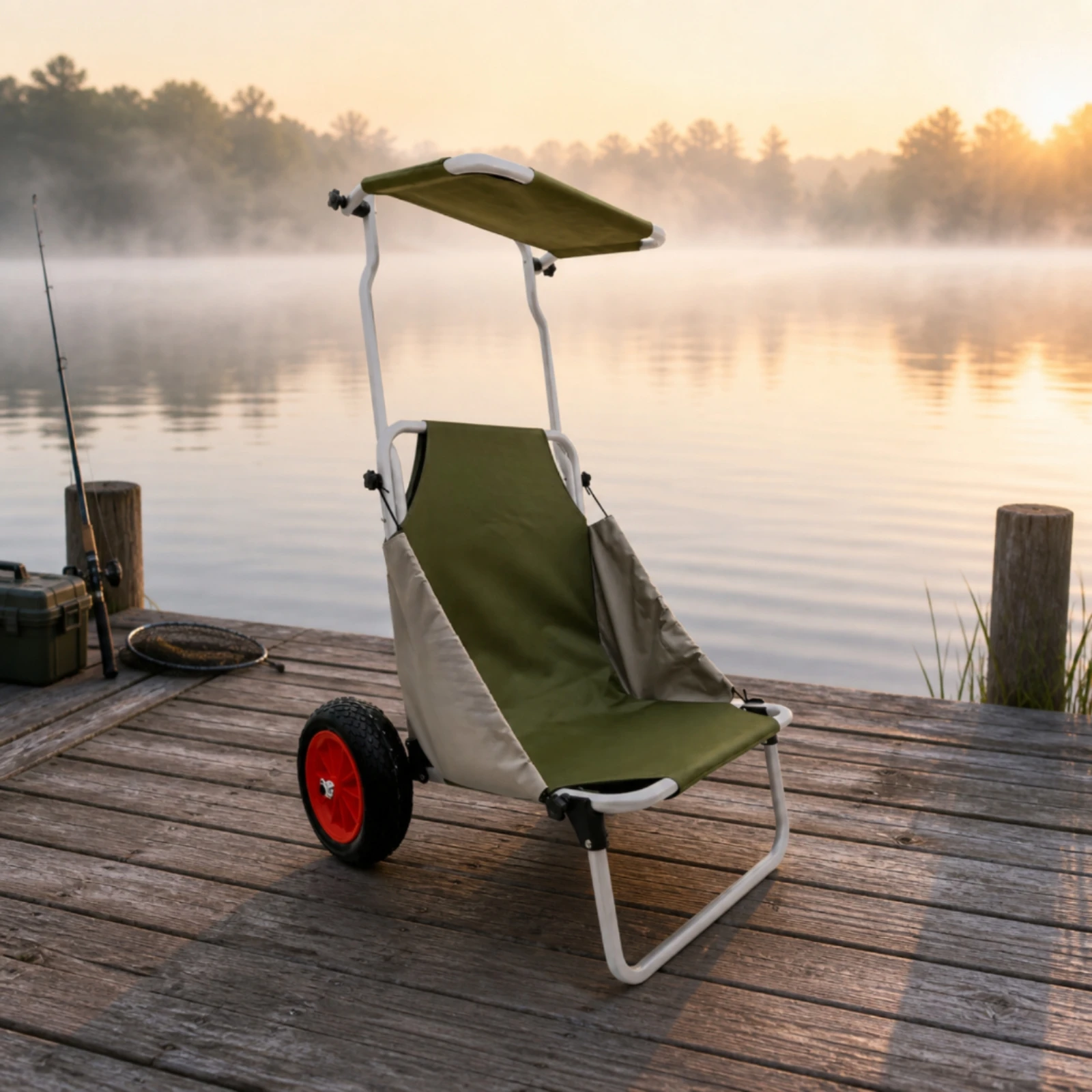 Silla de camping con ruedas, g - Outdoor Camping Folding Chair reseña y precio