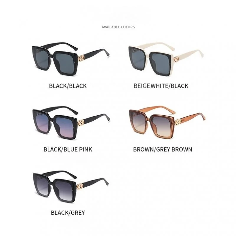 OCYCO Fashion Square Large Frame Sunglasses Women European And American Fashion UV Resistant Glasses Party image 4