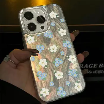 適用於摩托羅拉 Moto Edge 60 Fusion 50 G56 G86 G84 E15 G75 G54 G04S G14 G24 E13 的清新花卉炫彩內襯硬殼手機殼 10 最佳銷售 摩托羅拉 G60s - №9