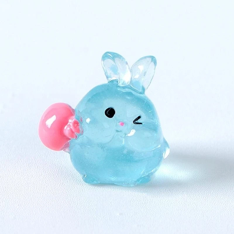 

6 Piece Rabbit Ornaments with Bright Light for Living Room and Study Room