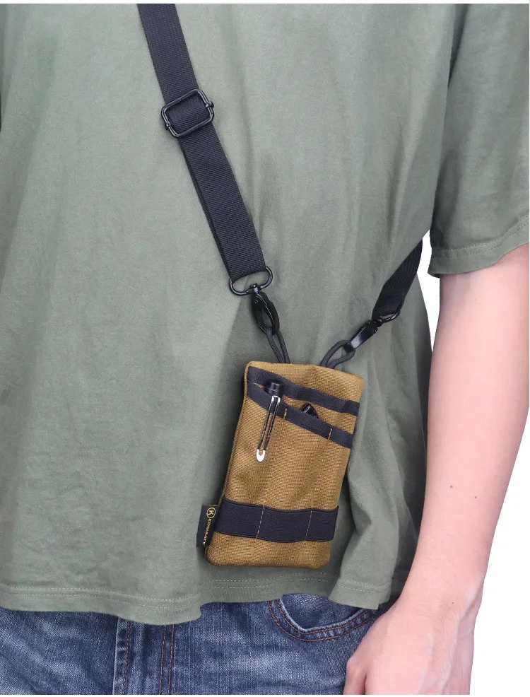 Tactical EDC Molle Bag Mini Purse Card Key Case Front Pocket Purse Fanny Pack Camping Hike Hunting Coin Purse Hanging Bag