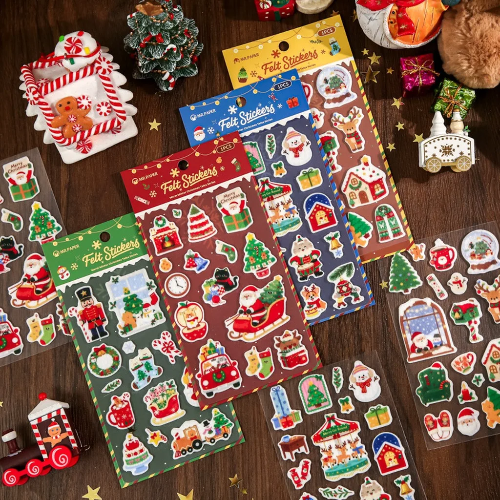 Christmas Stickers Bulk Xmas Games Crafts Activities Party Favors Supplies Scrapbook Decoration New Year Christmas Gifts For Kid