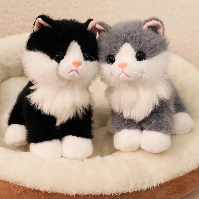 Simulation Katze Puppe Sanfte Und Bequeme Lifelke Puppe Stofftier Katze Hause Ornament Urlaub Überraschung Geschenk – Detail 7