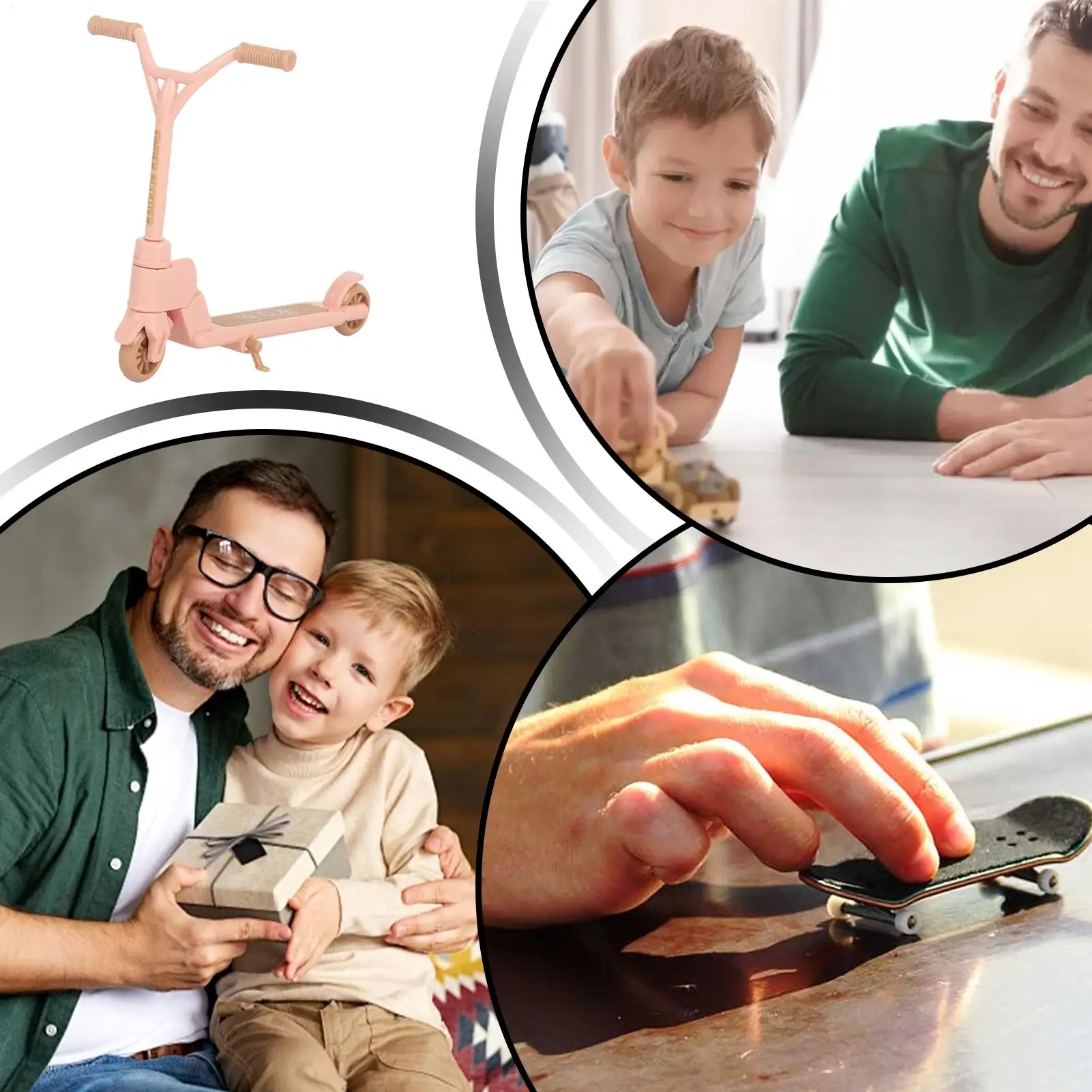 Mini Finger Scooter Two Wheel Foldable Fun Gadget Fingertip Scooter For Kids Party Home School Travel Fidget Entertainment