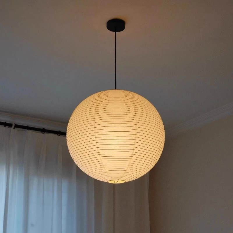 

Paper lamp Japanese style wind bedroom restaurant B & B living room clothing store atmosphere round ball rice paper chandelier