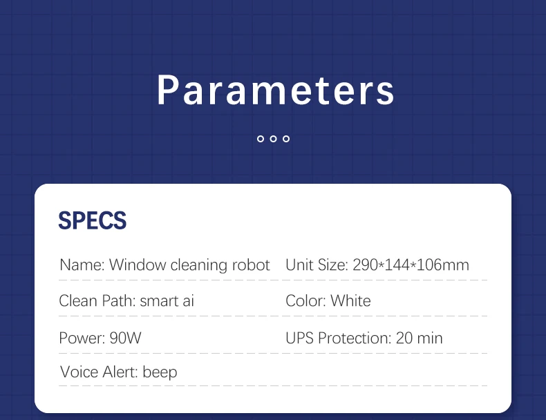 Fenster-Roboter-Staubsauger, automatisch arbeitend, elektrisch, mit Fernbedienung für den Haushalt – Detail 27