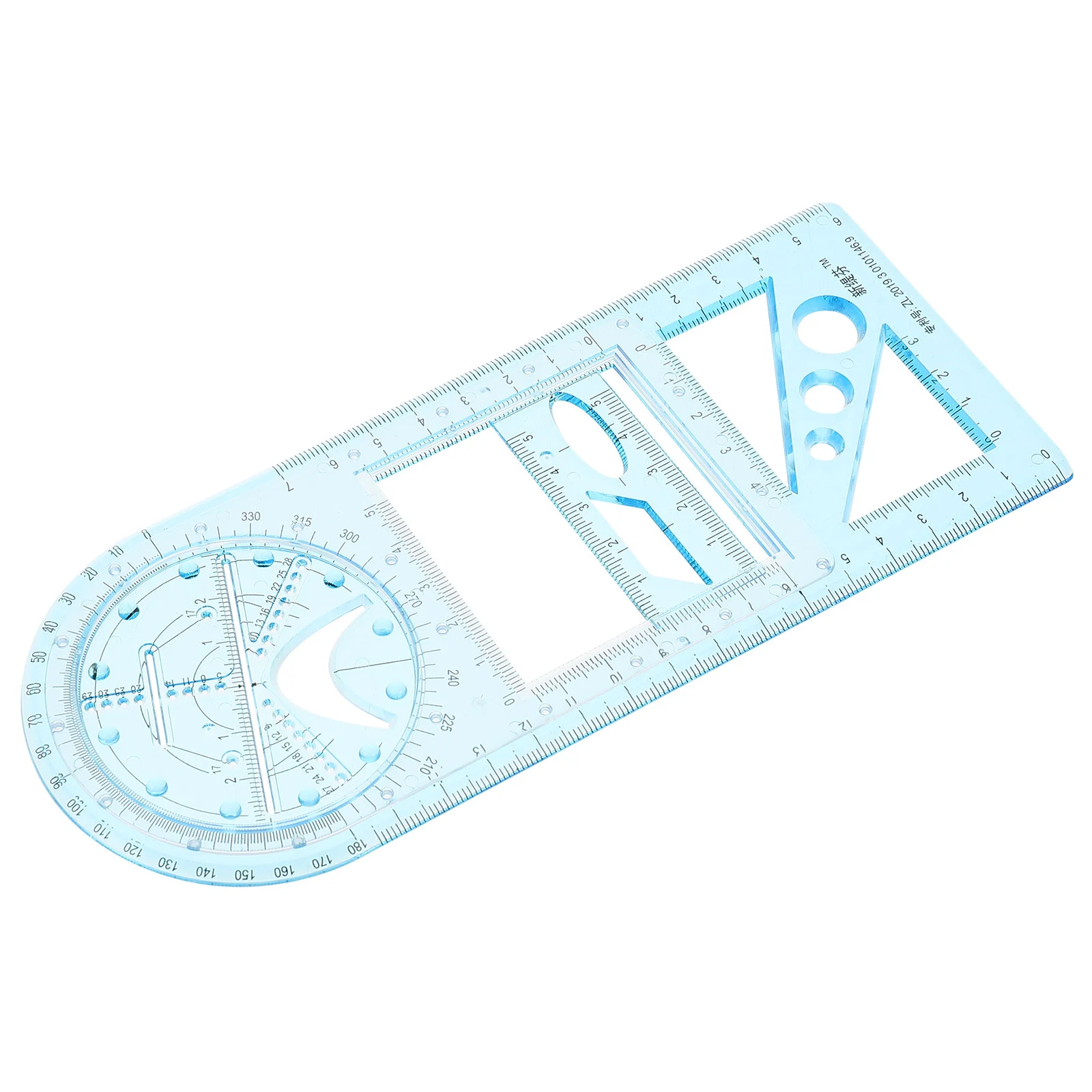 

Multifunctional Geometric Ruler Set Drawing Templates Examination Use Plastic Stationery School Supplies for Students