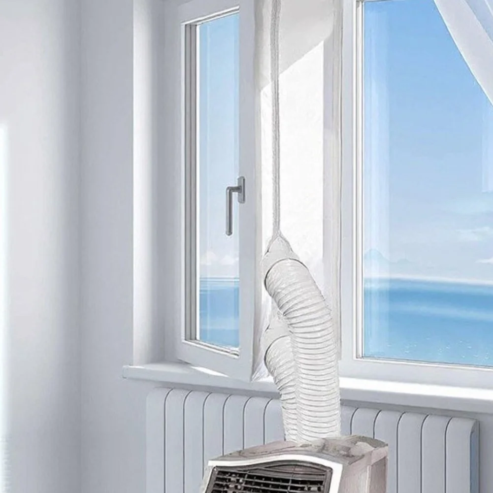 Portable AC Window Seal Kit Hot Air Blocker For Exhaust Hose Sealing Cloth Energy Saving Sealing Accessories