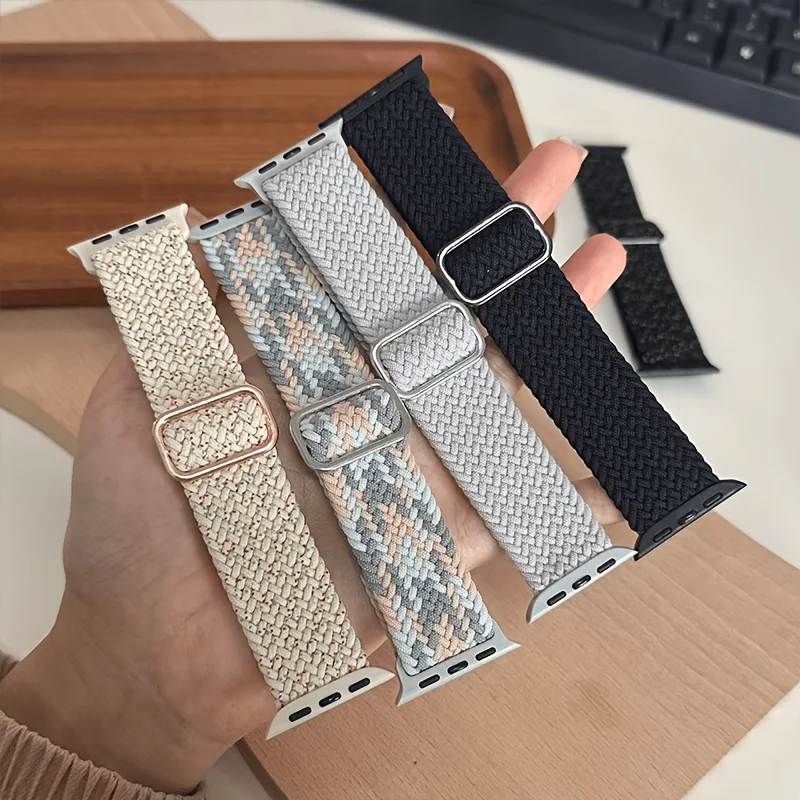 

Adjustable Nylon Strap for Apple Watch Ultra 3-2-1 49mm 44mm 45mm 40mm 41mm 42-46mm Lightweight and Comfortable Woven Nylon Band