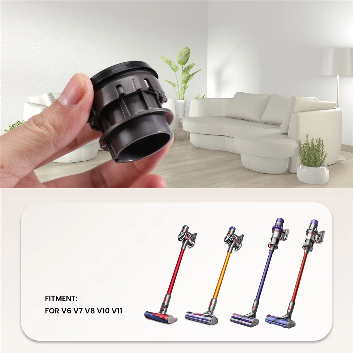 LLXA for Dyson V6 V7 V8 V10 V11 Vacuum Cleaner Soft Roller Cleaner Head Shell for 20W/30W Motor Snap Motor Bearing