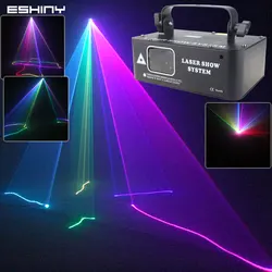 ESHINY-Laser Beam Projetor Padrão, Animação RGB, Disco Stage Luz, DMX DJ, Dance Bar Party, Efeito de Natal, Lighting Show, X1N7