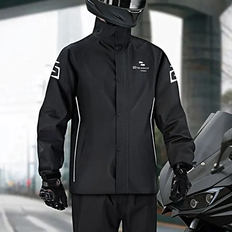 Raincoat and Rainpants Suit Full Body Rainstorm Prevention Electric Bicycle Motorcycle Takeaway Riding Reflective Split Raincoat