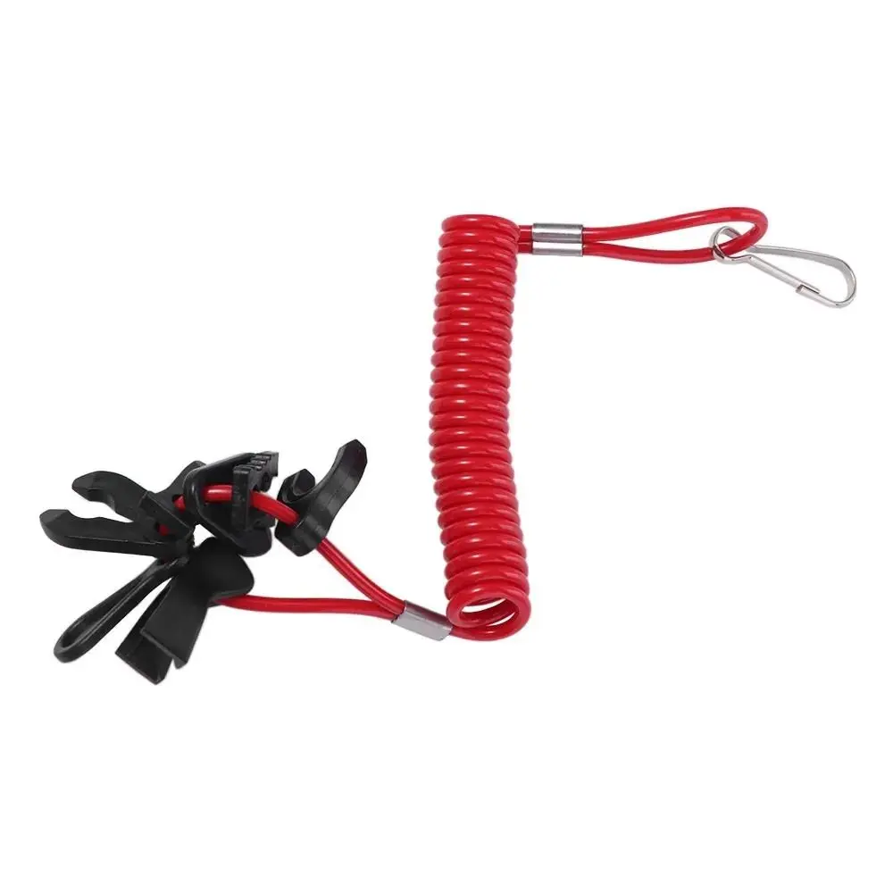 TPU Boat Kill Lanyard Quick Pull Shutoff Elastic Braided Rope Outboard Safety Rope Nylon Material Breakaway Structure