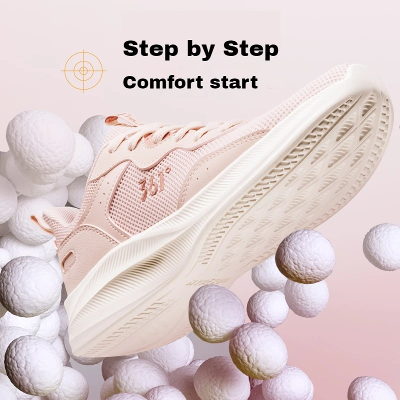 361 Degrees Women Running Sports Shoes Casual Winter Comfortable Breathable Lightweight Non-Slip Entry-Level Sneakers 682422248F