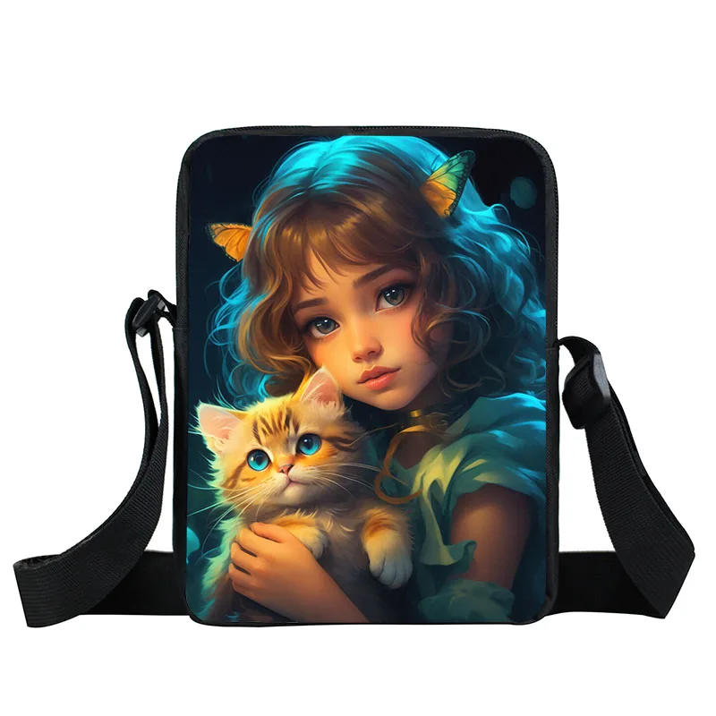 Mysterie Fee Engel Crossbody Tas Fantasie Bos Meisje Vrouwen Handtas Elf Cartoon Verf Schoudertassen Reishouder Messenger Bag