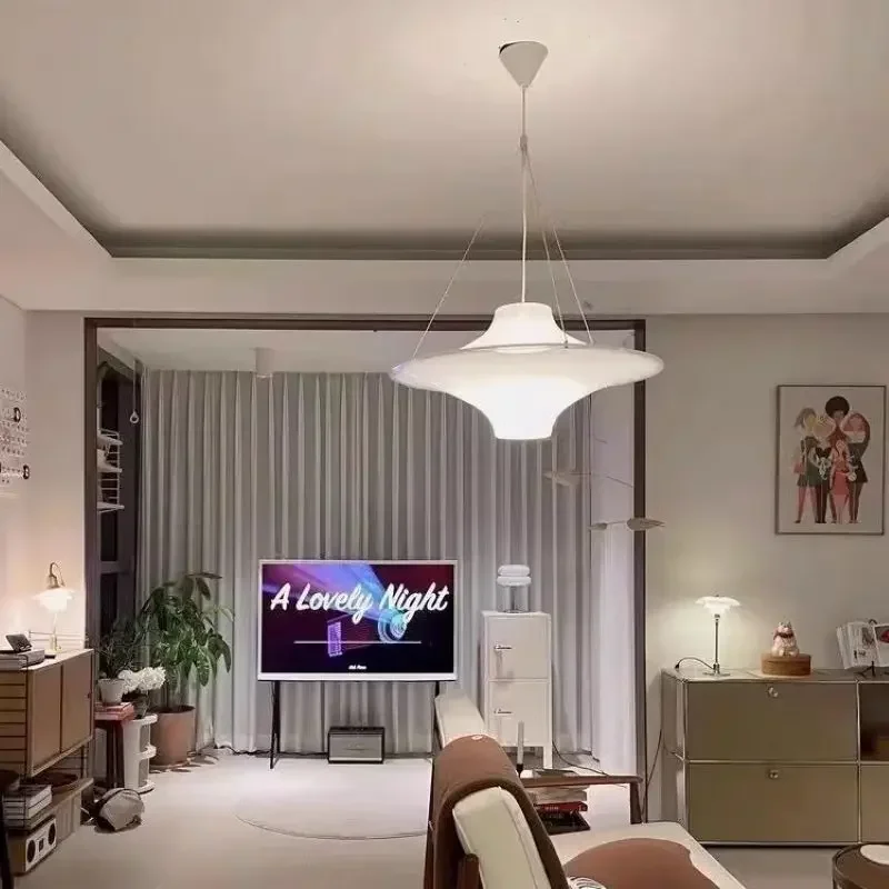 

SANDYHA Modern LED Pendant Light Nordic Acrylic Lampshade Chandelier Elegant Dining Room Lighting for Living Room Bedroom Home