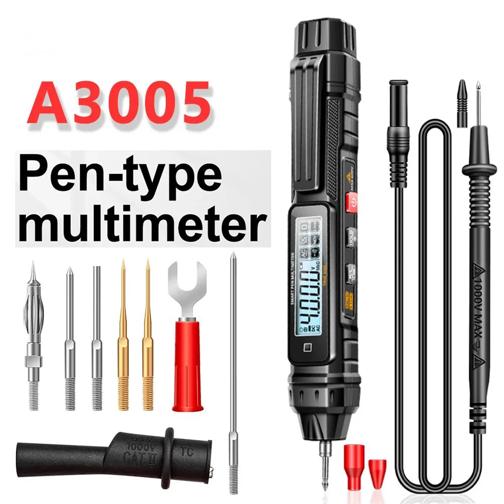 A3005 Pen-type Digital Multimeter Professional Pen Testers 4000 Counts Electrician Tester AC/DC Voltage Meter Electrician Tools