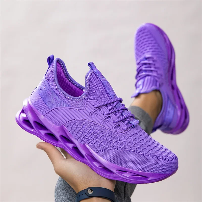 

Fashion Purple Men's Blade Sneakers Breathable Mesh Casual Sneaker Male Lightweight Non-slip Women's Sports Shoes zapatos hombre