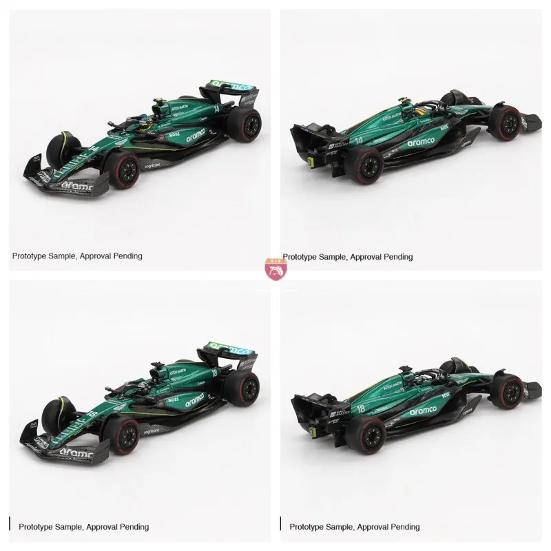 

MINI GT 1:64 Aston Martin AMR24 # 14 # 18, литая под давлением модель автомобиля из сплава, праздничная подарочная игрушка для мальчиков, украшение для коллекции для взрослых.