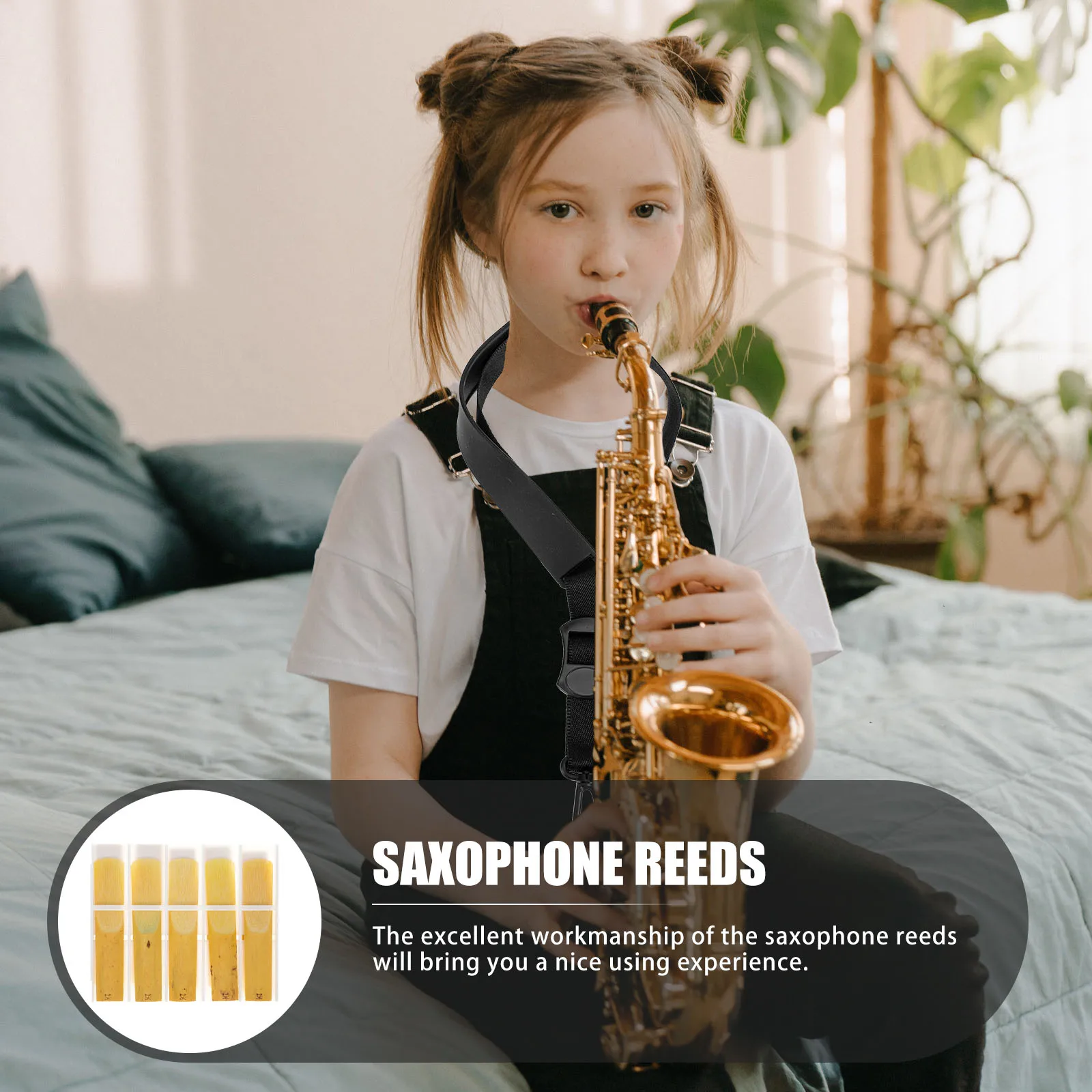 

10Pcs Saxophone Reeds Professional Handmade Durable Saxophone Reeds for Compact Instrument Accessories Students