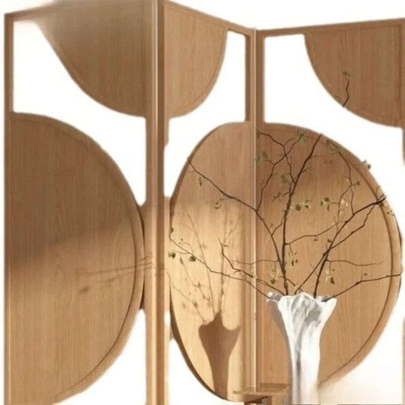 

Partition French modern screen baffle medieval light luxury decoration folding simple retro living room mobile art entrance