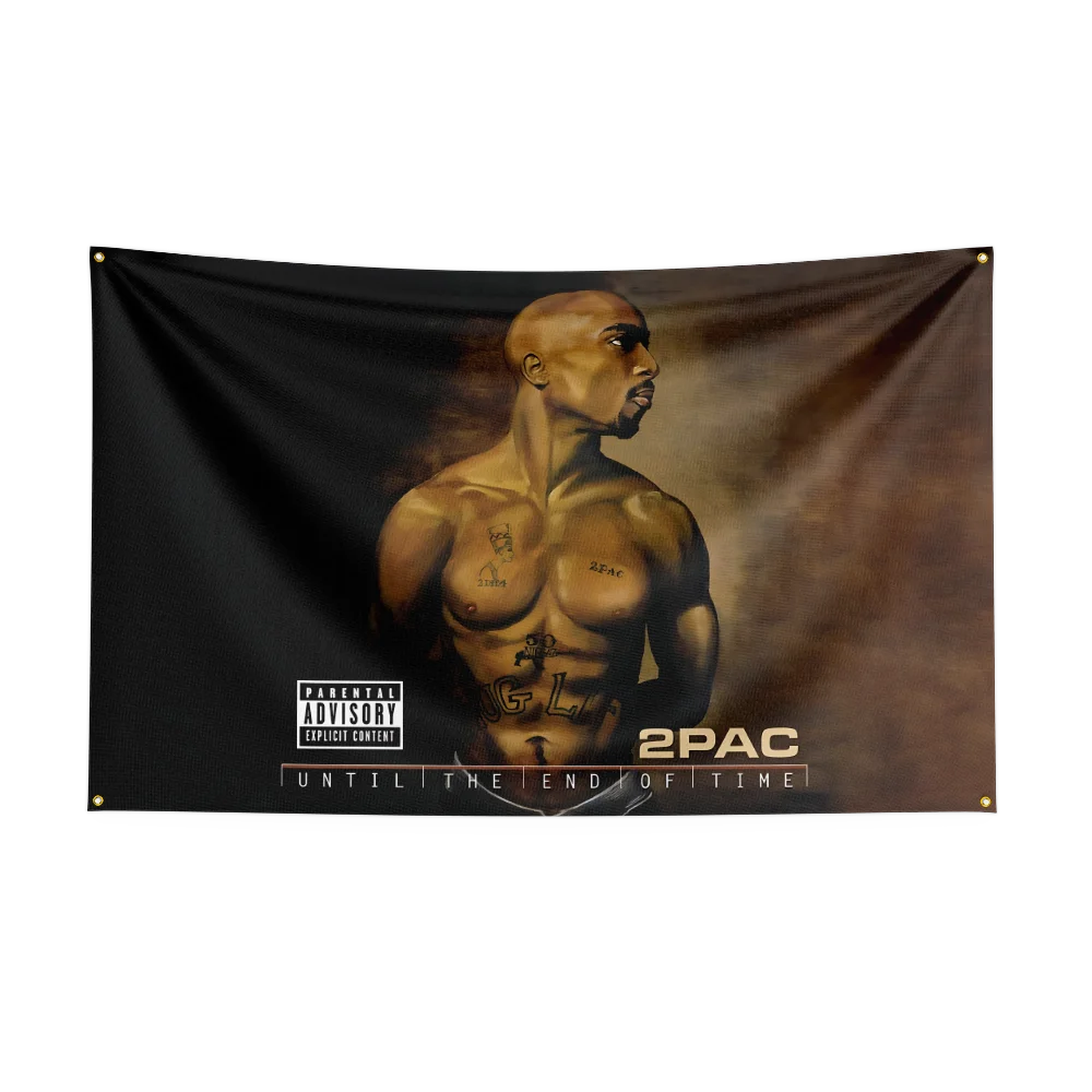 3x5 Ft Heavy Rock Band 2P-PAC-TUPACs Flag Polyester Digital Printing Banner for Bedroom Wall Art Out Door Tapestry Decora