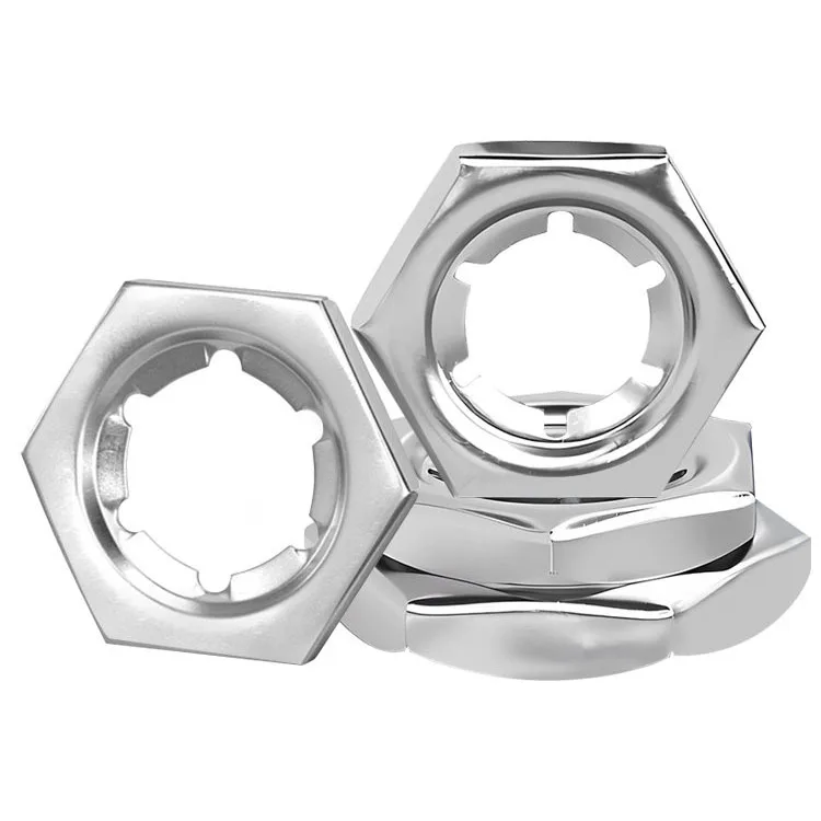 Buckle Nuts M6 M8 M10 M12 M14 M16 M18 M20 M24 M30 304 Stainless Steel Stamped Self-locking Nut Serrated Hexagon Nut