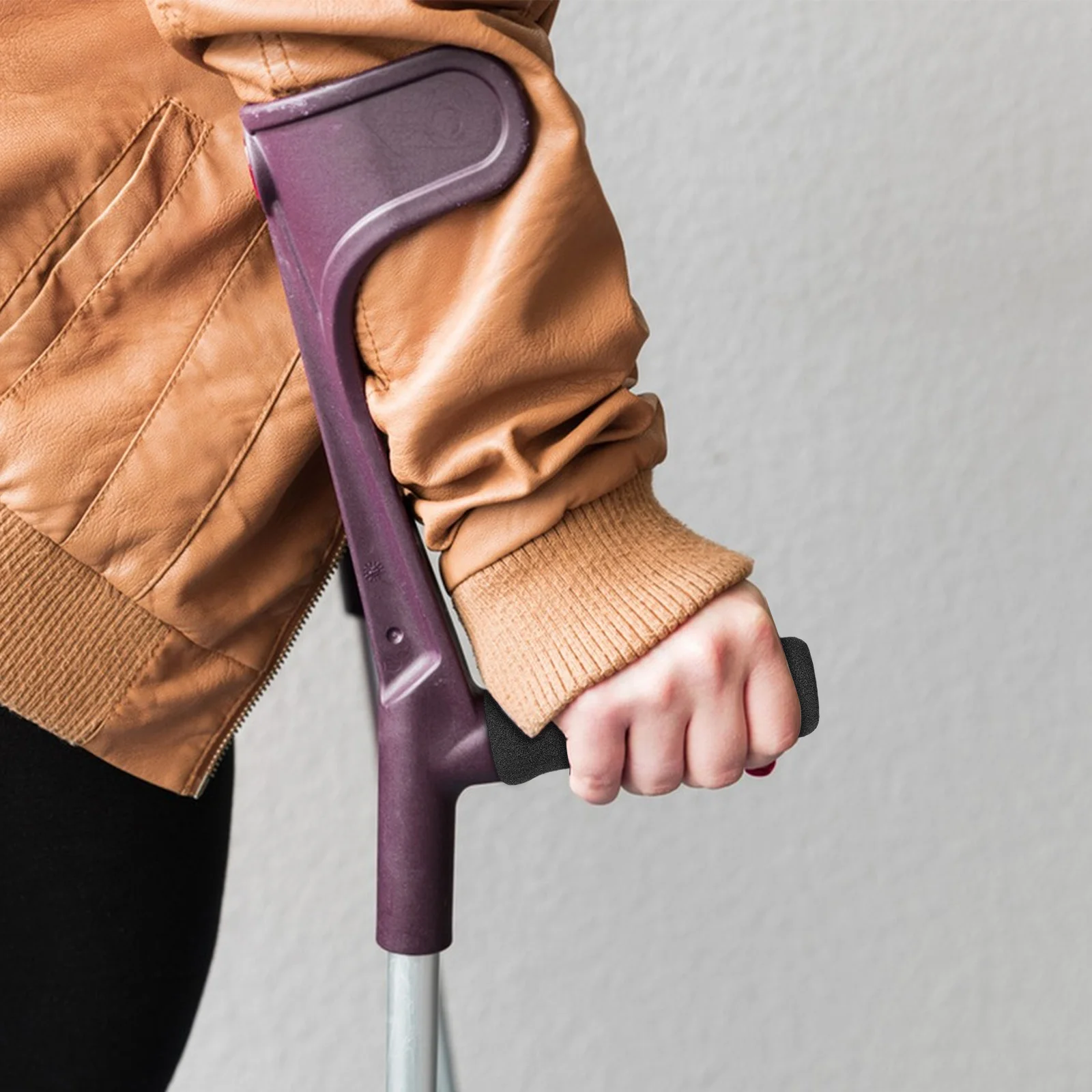 

2Pcs Handle Protective Sleeve Soft Nonslip Crutch Grip Cane Grips Replacement Walker Hand Cushion Stroller Wheelchair Durability