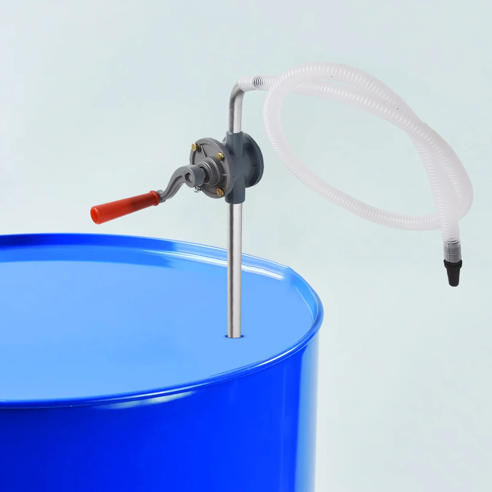 Aluminum Hand Crank Pump For Oil Transfer Diesel Hydraulic Fluid Manual Rotary Pump With Adjustable Suction Tube 15L/min Flow view 2