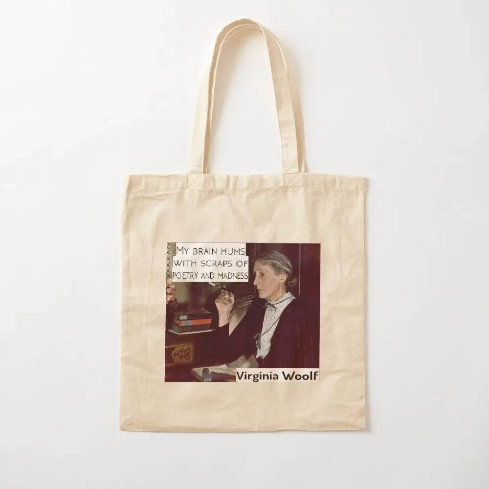 

Virginia Woolf - Poetry & Madness Tote Bag tote screen women eco folding canvas bags