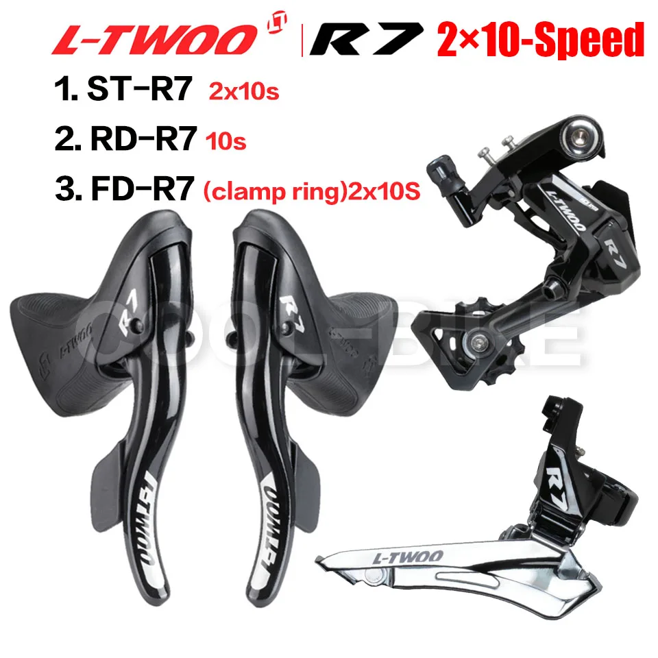 

LTWOO R7 2x10 Speed, 20s Road Groupset, Shifter + Rear Derailleurs + Front Derailleurs 4700, R3000
