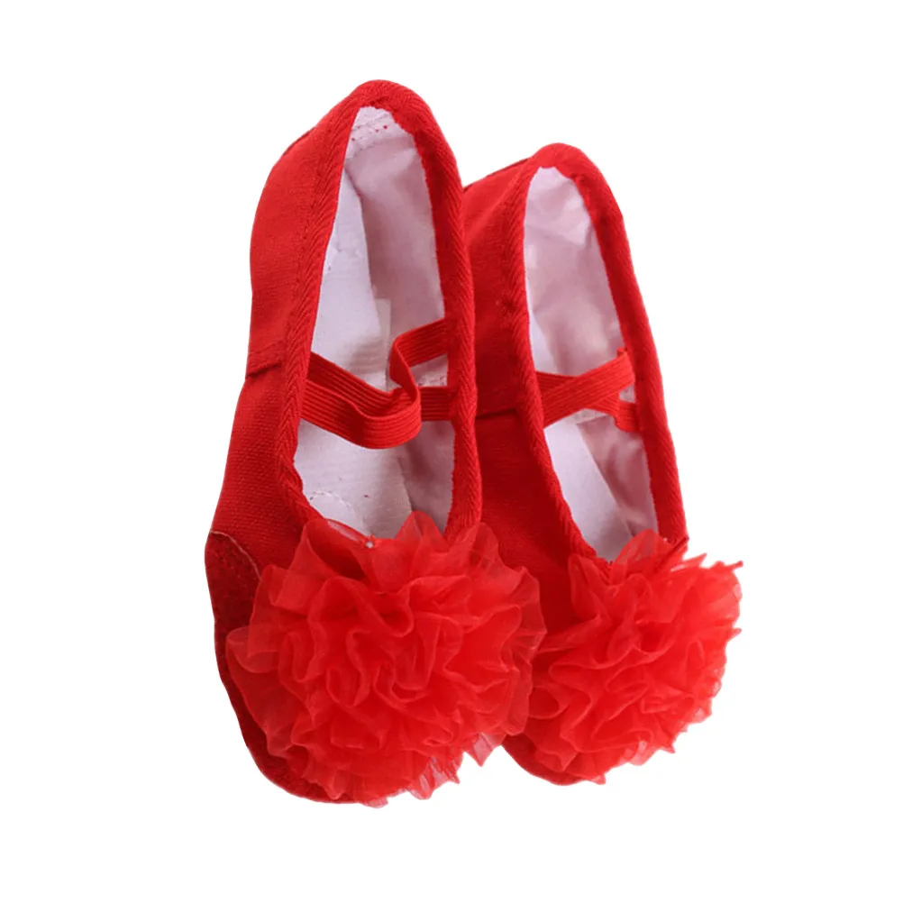 1Pair Children Dance Shoes Breathable Elastic Band Ballet Shoes Anti-Slip Sole for Yoga Folk Modern Ballroom Jazz Dancing