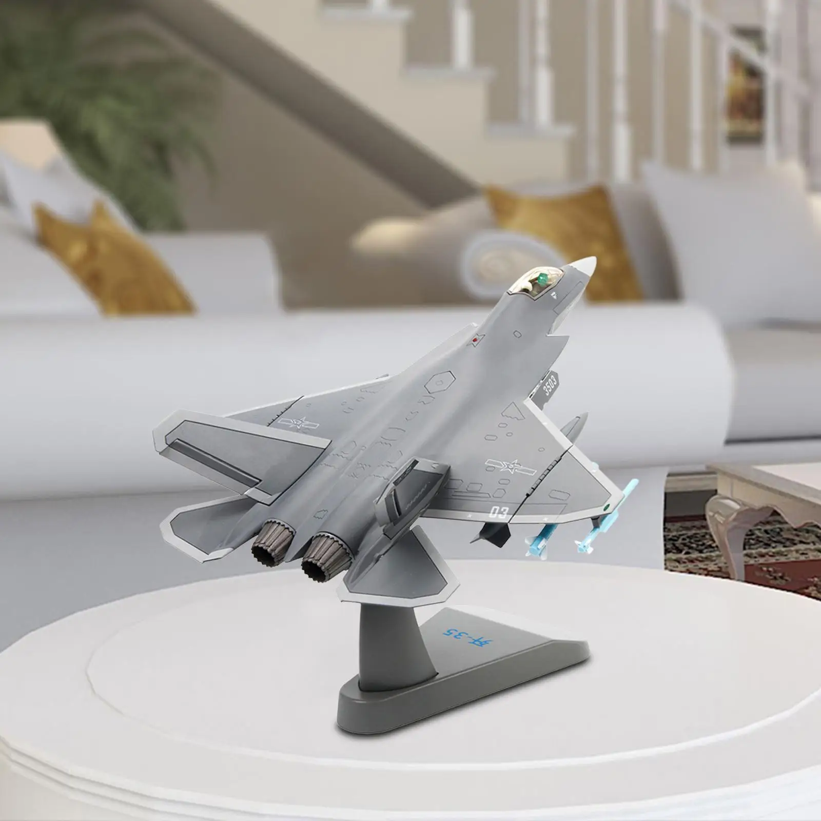 1/60 Scale Fighter Jet Model Alloy Collection with Display Stand Simulation Attack Plane Model for Bedroom Bar Office Cafe Home