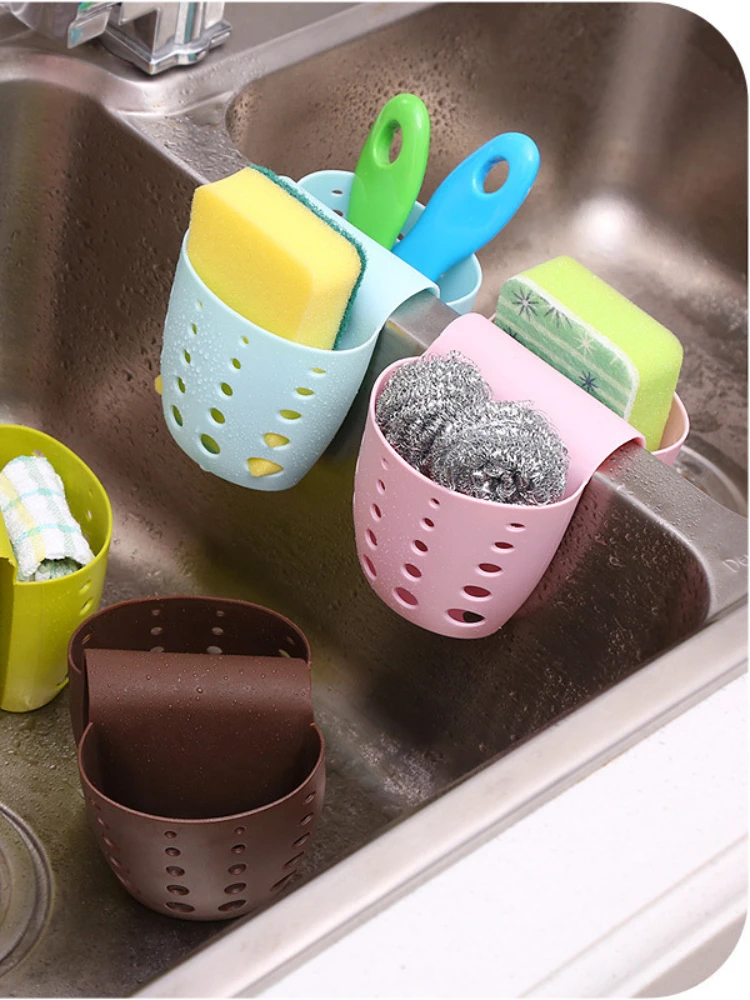 Kitchen Tools Kitchen Sink Saddle Style Double Silicone Sponge Holder Sink Rack Storage Organizer Soap Kitchen Gadgets