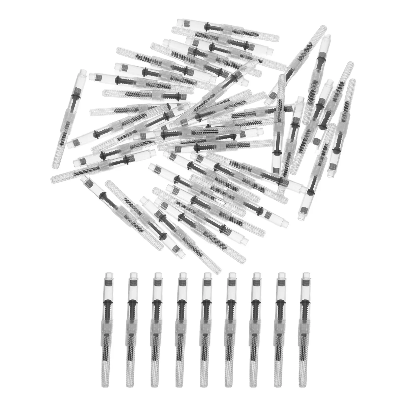 

50Pcs Fountain Pen Converter Transparent 3.4mm Reusable Ink Absorber Universal Screw-in Reservoir for Bottled Ink Refill Writing