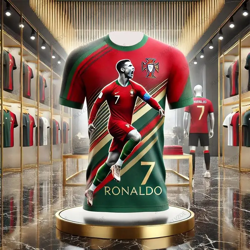 2025 New Mens 3D Designed Football Shirt Special Edition Luxury Short Sleeve Ronaldos 7 Soccer Jersey Training Uniform T Shirt